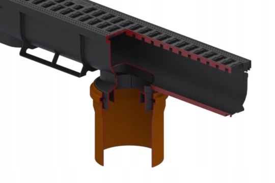 Korytko ruszt PP A15 90(H)x90x1000 mm odwodnienie liniowe SP