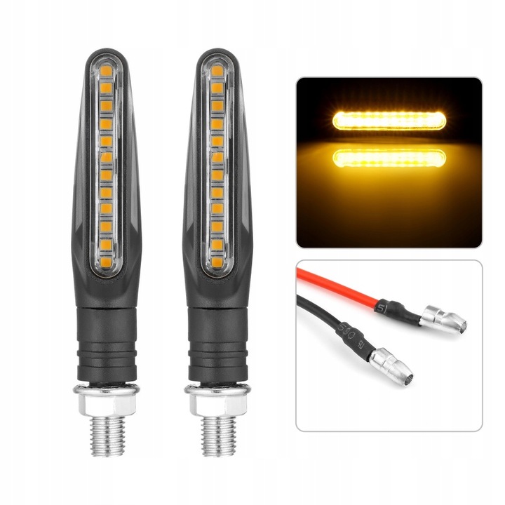 4x KIERUNKOWSKAZY 12 LED MOTOCYKL QUAD MIGACZ KIERUNKI DYNAMICZNE PŁYWAJĄCE