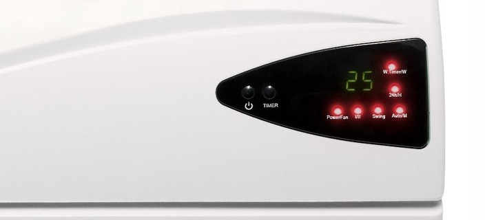 Kurtyna powietrzna HC2200 LED Energooszczędna Timer LED SWING Pilot