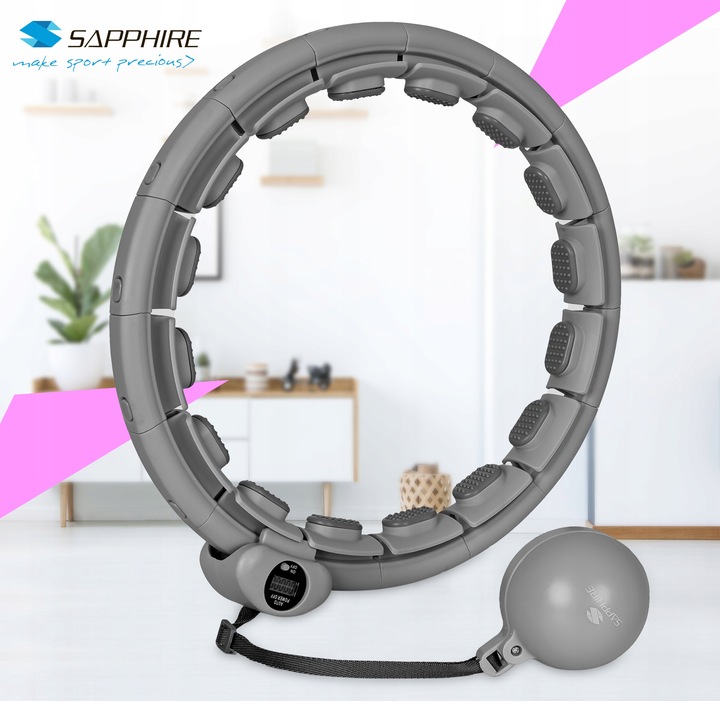 Hula-hop ODCHUDZAJĄCE z LICZNIKIEM KOŁO z obciążeniem WYPUSTKAMI