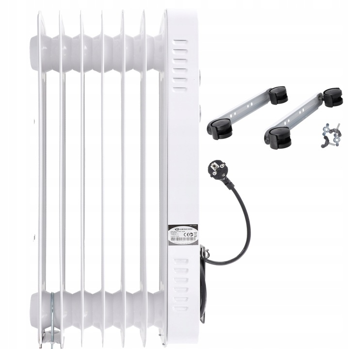 Grzejnik elektryczny Olejowy Termostat 1500W 7 Żeber Energooszczędny