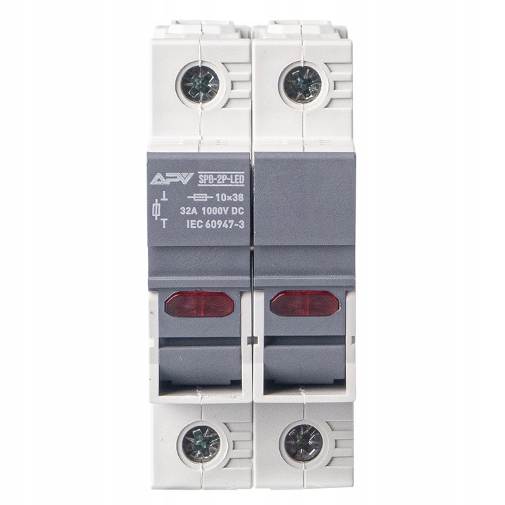 PODSTAWA BEZPIECZNIKOWA ROZŁĄCZNIK DC 10x38 + LED