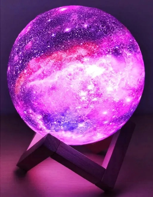 KSIĘŻYCOWA LAMPKA NOCNA LED - DO SYPIALNI NA BIURKO PLANETA KSIĘŻYC PREZENT