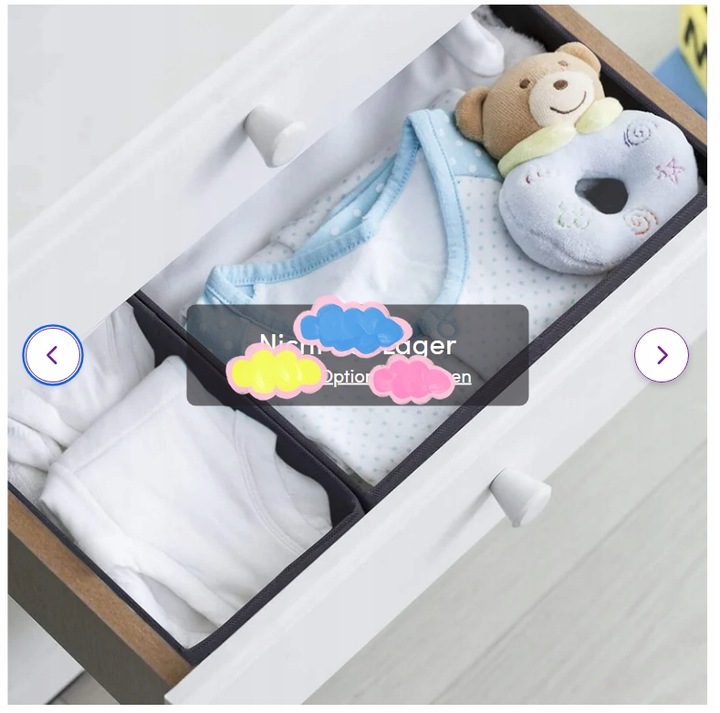 ORGANIZER NA BIELIZNĘ SKARPETKI DO SZUFLADY SZAFY ZESTAW POJEMNIK 6
