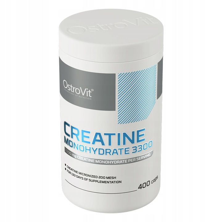 OstroVit Kreatyna Monohydrat 3300mg 400 kap CREATINE MONOHYDRATE 133 PORCJE