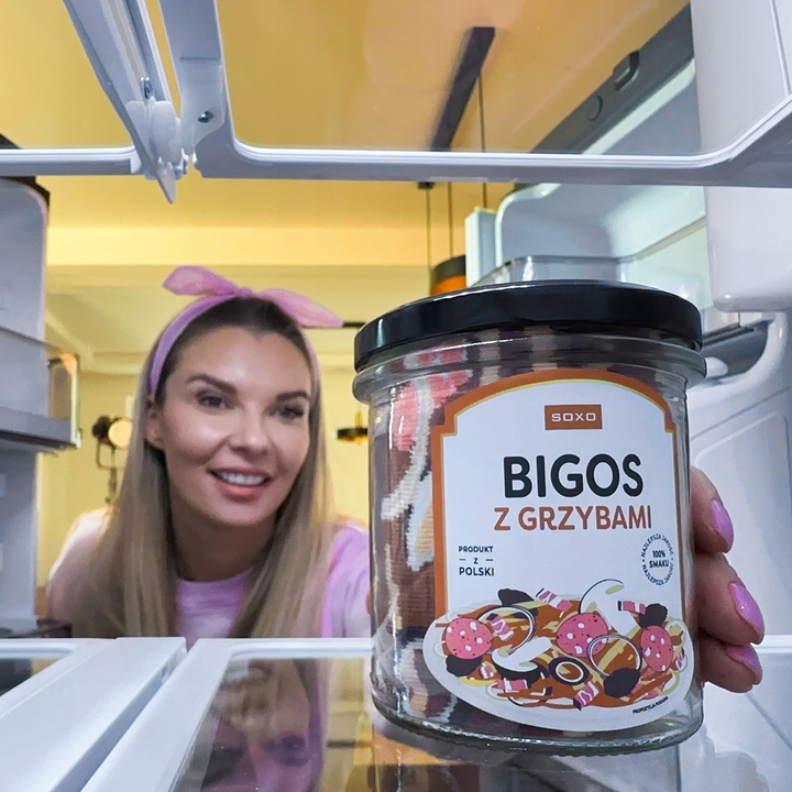 SOXO skarpety męskie bigos w słoiku śmieszny prezent na święta 40-45
