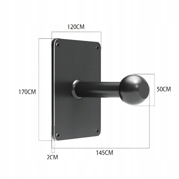 SOLIDNY Wieszak na bagażnik rowerowy ścienny na HAK holowniczy kula FREZ