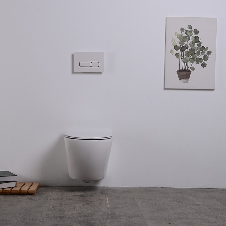 7w1 STELAŻ GEBERIT+WC NOVA RIMLESS+DESKA+PRZYCISK+MATA