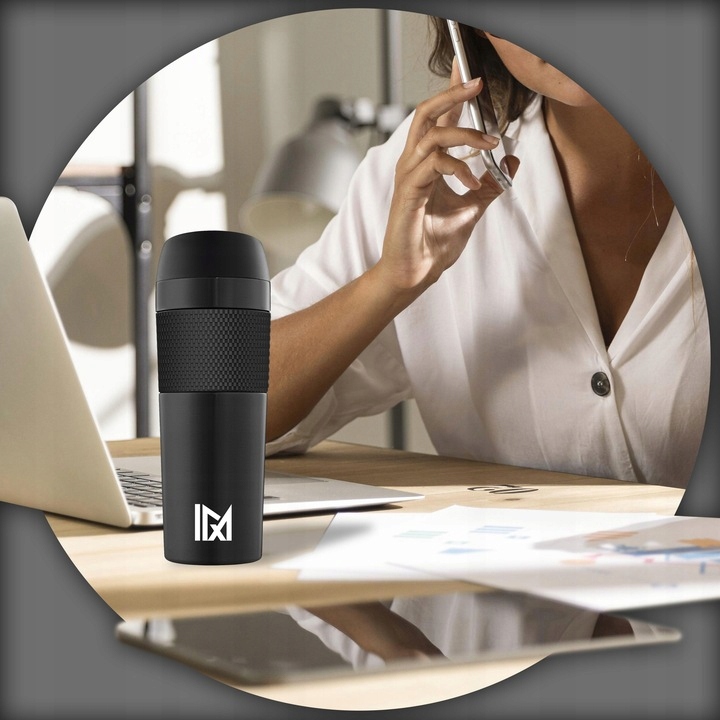 KUBEK TERMICZNY TERMOS ANTYPOŚLIZGOWY NA KAWĘ HERBATĘ DO SAMOCHODU DUŻY