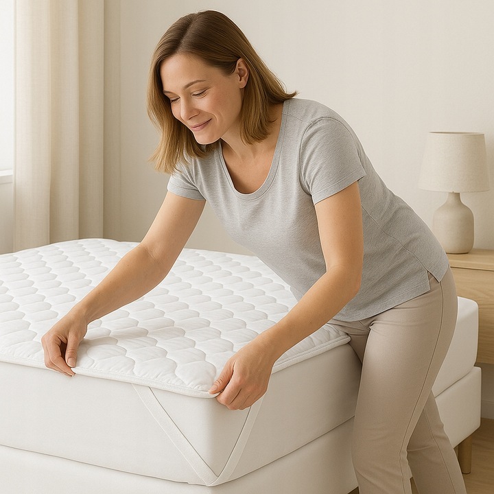 NAKŁADKA NA MATERAC 140x200 GRUBY OCHRANIACZ PIKOWANY TOPPER MATA NA