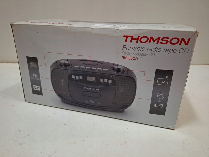 Radiomagnetofon Thomson RK200CD przenośny odtwarzacz CD kaset radio FM