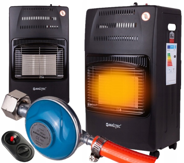 Piec Gazowy na butle 13KG OGRZEWACZ GAZOWY GRZEJNIK MOC 4200W 65m2 REDUKTOR