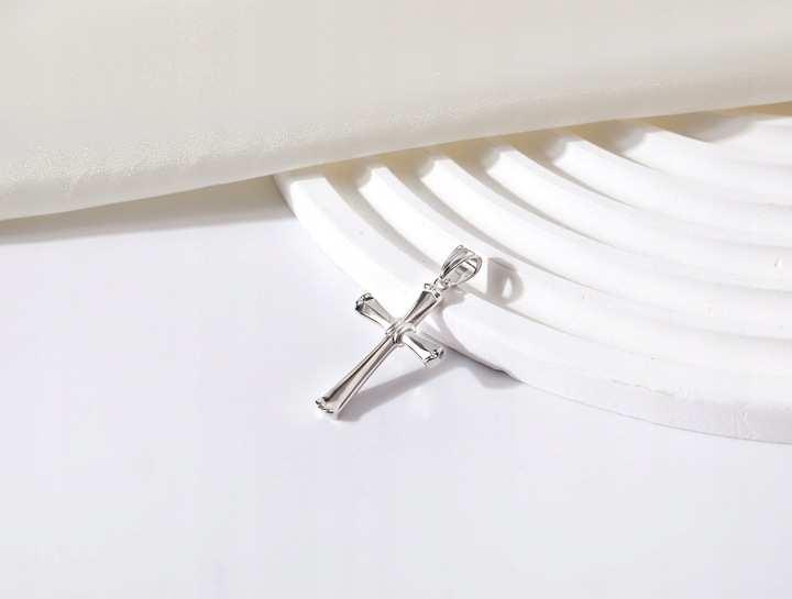 SREBRNY MĘSKI DUŻY KRZYŻ ZAWIESZKA KRZYŻYK RODOWANY SREBRO PRÓBA 925