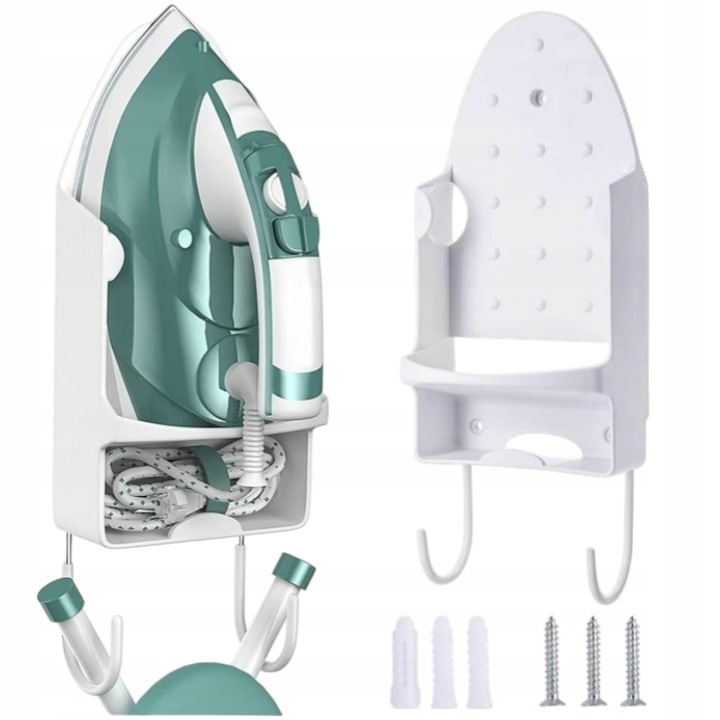 UCHWYT WIESZAK NA ŻELAZKO DESKĘ DO PRASOWANIA PÓŁKA DO SZAFY I NA