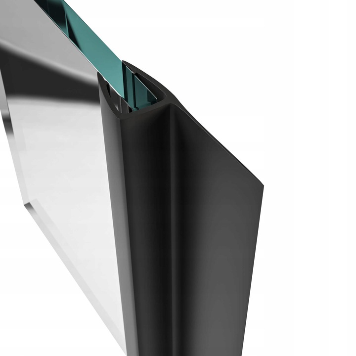 2M CZARNA USZCZELKA PIONOWA DO PARAWANU KABINY PRYSZNICOWEJ PARAWANU 6-8 MM