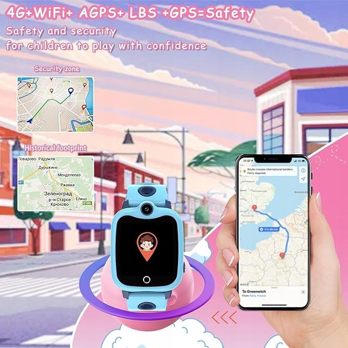 Smartwatch dla dzieci Smart-Trend Smartwatch SIM CARD niebieski 4G