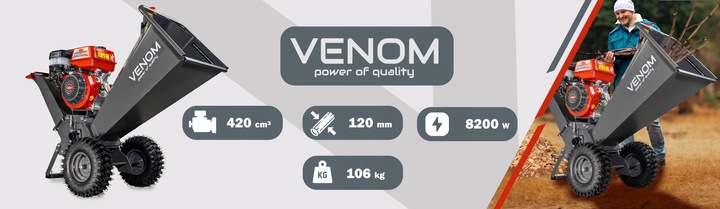 POTĘŻNY ROZDRABNIACZ SPALINOWY DO GAŁĘZI 120MM MOCNY SILNIK 420CC