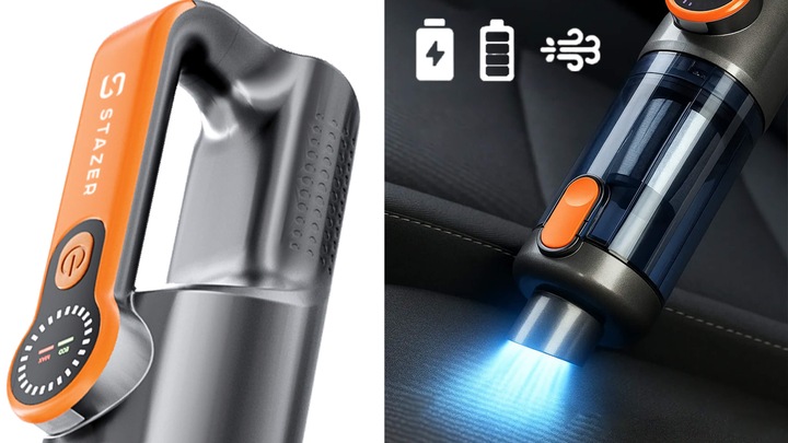 Odkurzacz samochodowy do auta ręczny cyklonowy bezprzewodowy USB 17