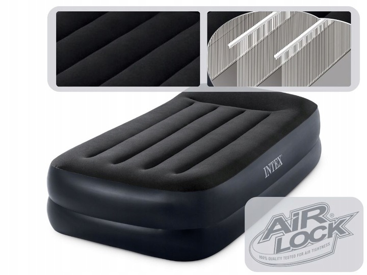 Materac Dmuchany Jednoosobowy Łóżko z Pompką 230V Intex 64122ND MODEL 2024