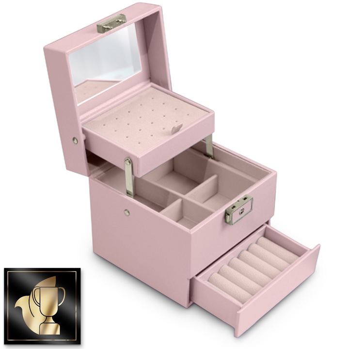 PUDEŁKO SZKATUŁKA NA BIŻUTERIĘ KUFEREK ORGANIZER