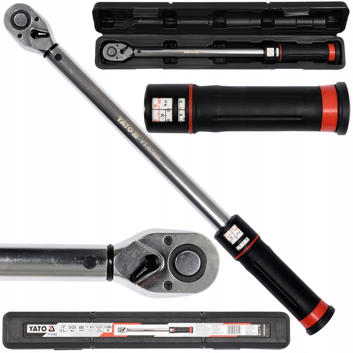 KLUCZ DYNAMOMETRYCZNY YATO 1/2'' 20-220Nm 481mm + WALIZKA