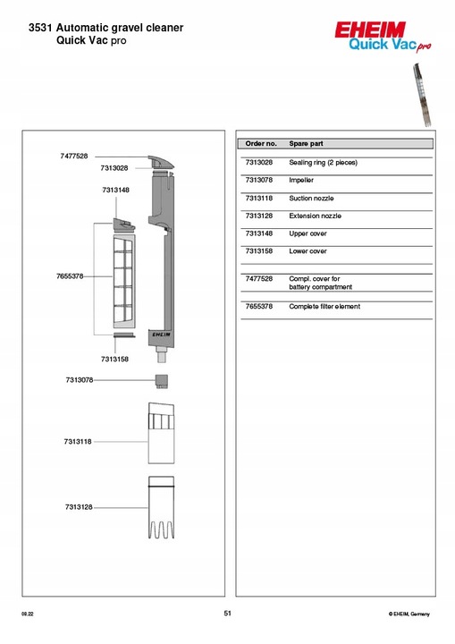 EHEIM Odmulacz automatyczny Quick Vac pro 3531