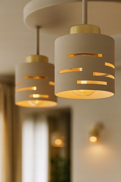 Lampa Sufitowa Plafon Żyrandol Ecru Beżowa Kaszmir Vox Led