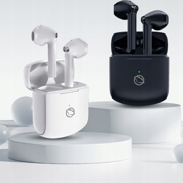 Słuchawki bezprzewodowe douszne Manta RYTMO X czarne TWS mikrofon 59ms