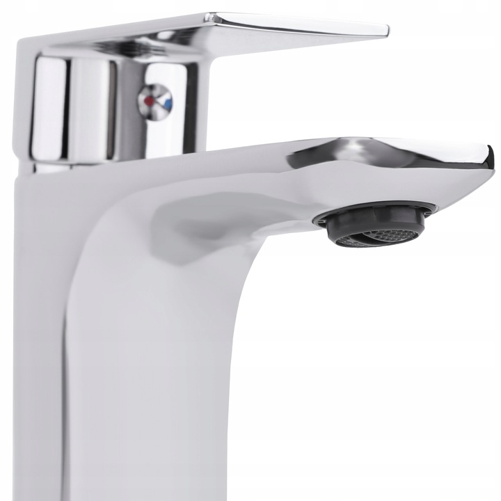 Bateria umywalkowa stojąca srebrna kran łazienkowy chrom YOKA HOME