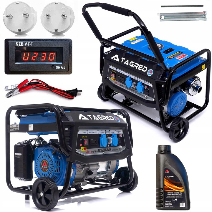 AGREGAT PRĄDOTWÓRCZY PRĄDU TAGRED 5600W AVR NA KÓŁKACH