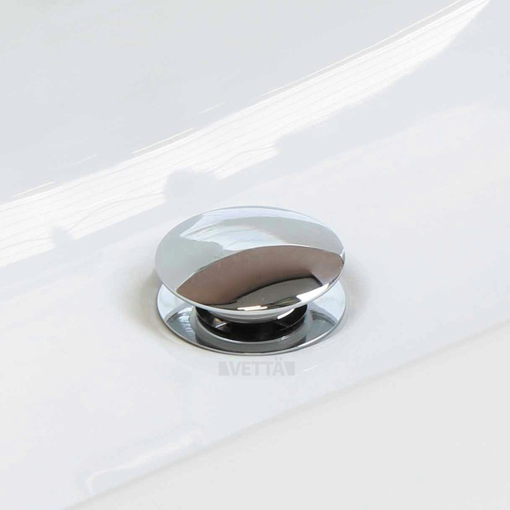 Korek umywalkowy automatyczny bez przelewu klik klak chrom srebrny mosiężny