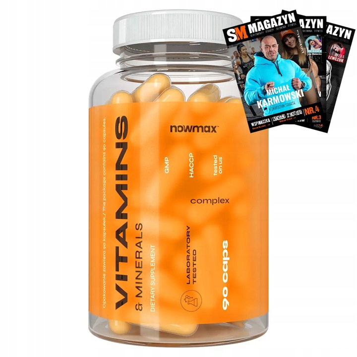 nowmax WITAMINY I MINERAŁY MULTIWITAMINA 90KAPS MULTI KOMPLEKS VITAMIN