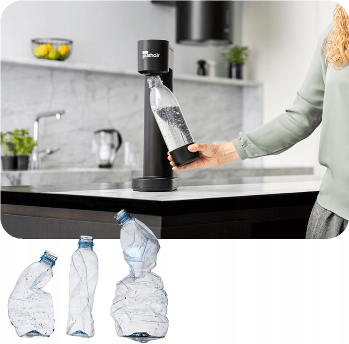 PushAir 2 butelki do saturatora Dafi 0,7 l czarne