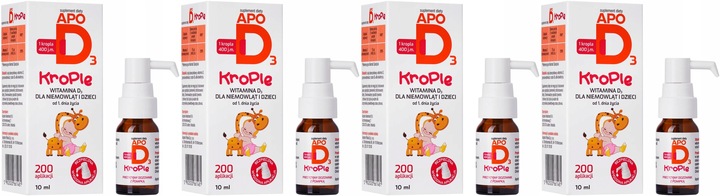 ApoD3 Krople Witamina D3 400 j.m. Odporność 10ml