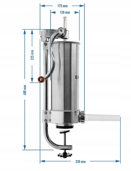 NADZIEWARKA PIONOWA DO KIEŁBASY KABANOSÓW 4 LEJKI BROWIN 311002 3KG