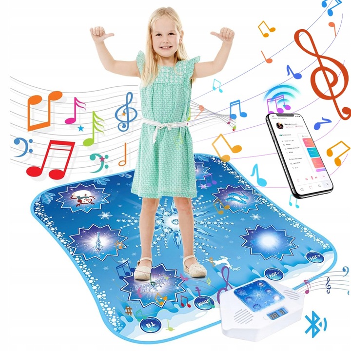MATA DO TAŃCZENIA MUZYCZNA GRA ZRĘCZNOŚCIOWA KRAINA LODU MUZYKA BLUETOOTH