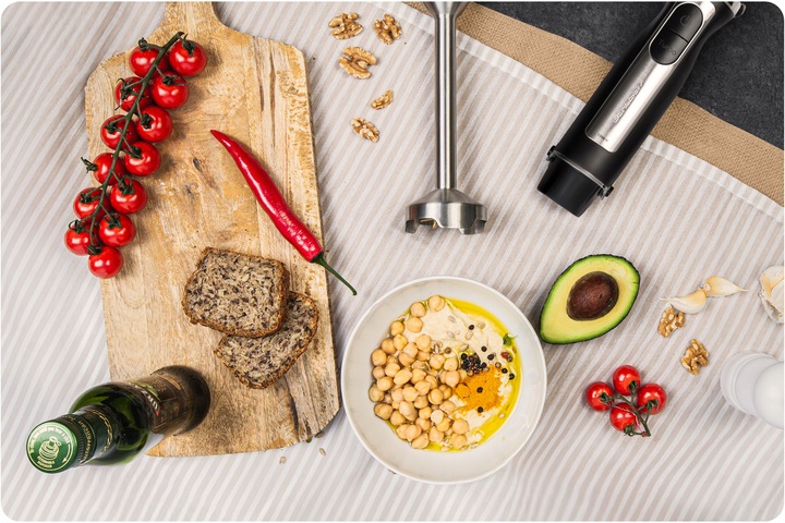 Blender ręczny 1500W czarny Berdsen tytanowe ostrza wielofunkcyjny 5w1