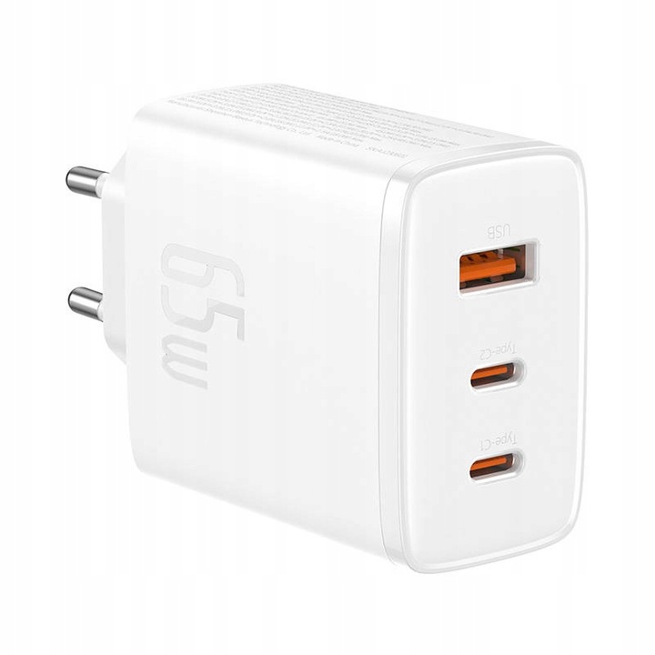 Ładowarka sieciowa Baseus USB-C USB 65W do telefonu, komputera / szybka
