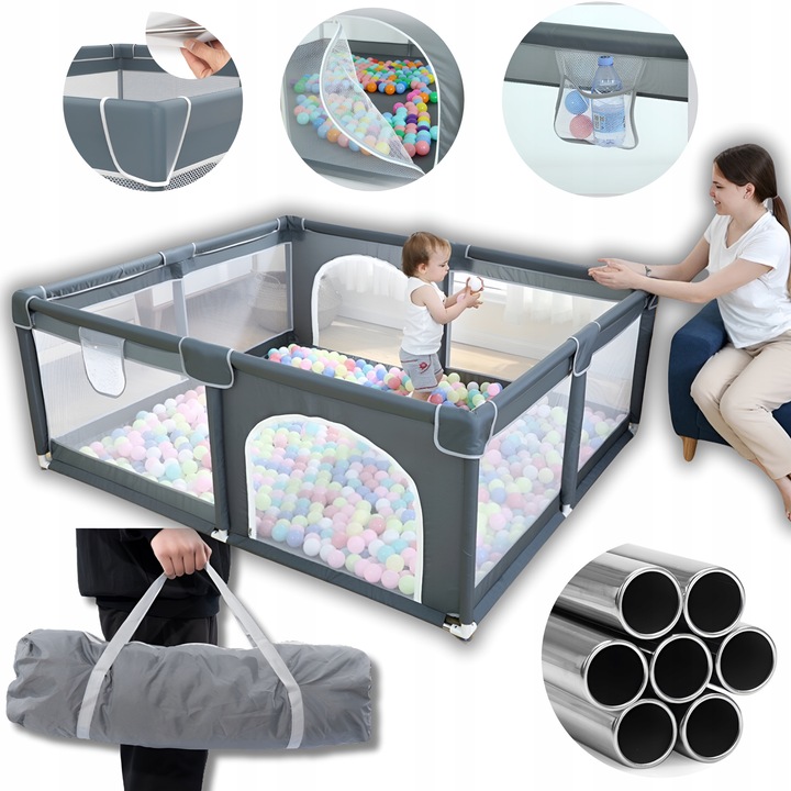 KOJEC Dla Dzieci SUCHY BASEN Plac Zabaw DZIECIĘCY 180x150 + PIŁECZKI