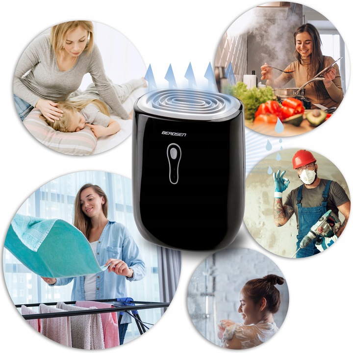 Osuszacz powietrza pochłaniacz wilgoci 800ml 23W BERDSEN