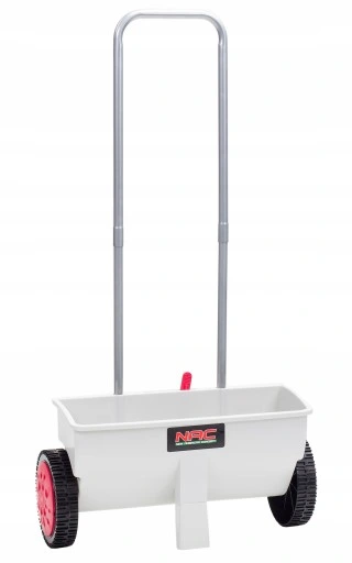 Siewnik NAC Rozsiewacz trawy nawozu soli piasku 45cm 12L na kołach S12-K