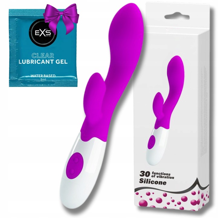 WIBRATOR DAMSKI SEKS MASAŻER ŁECHTACZKI 30 PROGRAMÓW + ŻEL LUBRYKANT