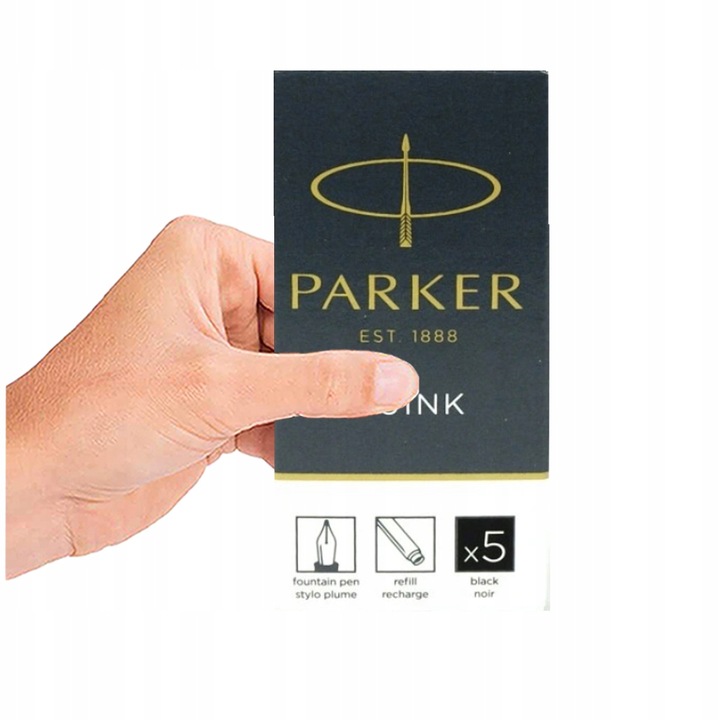 CZARNE NABOJE do PIÓRA atramentowe Nietoksyczne 5 sztuk PARKER DOBRA JAKOŚĆ