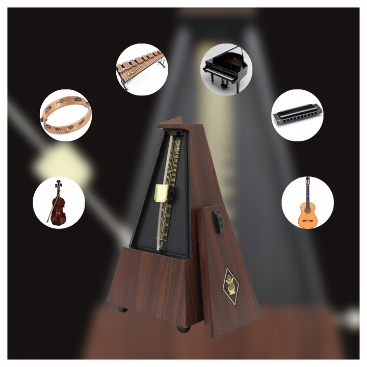 DNA MET1 METRONOM MECHANICZNY Z DZWONKIEM DO PIANINA GITARY SKRZYPIEC