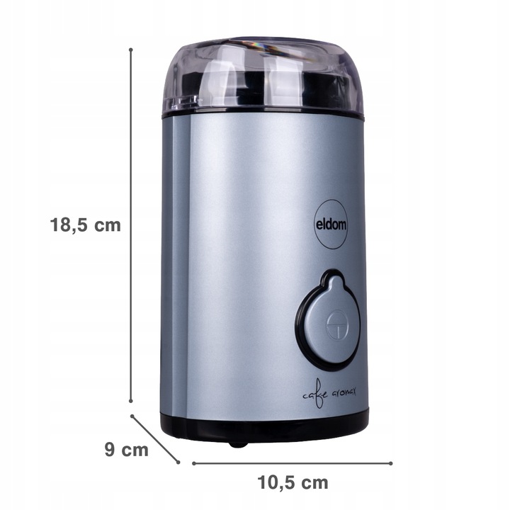 Młynek elektryczny do kawy MK90N beano Eldom niebieski matowy 60g