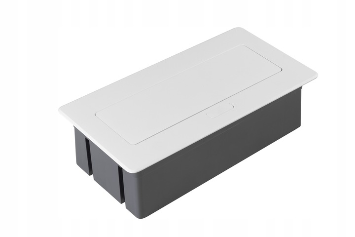 GNIAZDO WPUSZCZANE CHOWANE W BLAT GTV NABLATOWE POTRÓJNE 3G BIAŁE KOMBIBOX