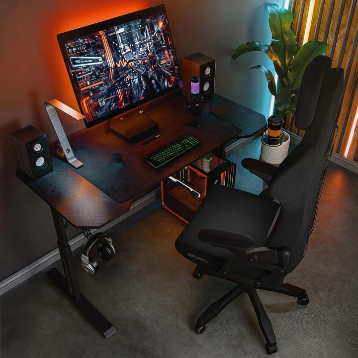 Biurko Gamingowe Regulowane 120x60cm Wysokość 56-79cm VECTOR TREX