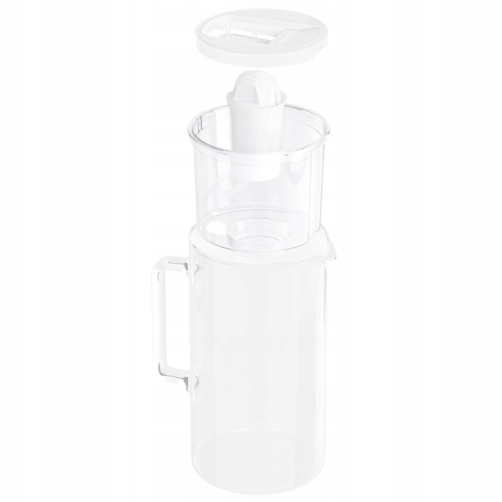 Dzbanek filtrujący szklany Wessper 3l Biały + 10x Filtr aquaclassic 77g