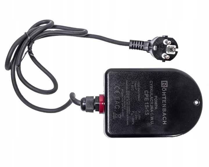 POMPA OBIEGOWA CYRKULACYJNA DO WODY CIEPŁEJ C.W.U. CPE 15-15 KABEL