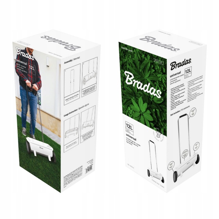 SIEWNIK OGRODOWY ROZSIEWACZ DO NASION TRAWY NAWOZU SOLI PIASKU 12L WL-SE201